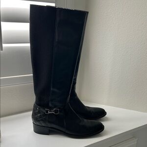 Aquatalia Elegant Black to the Knee Boots